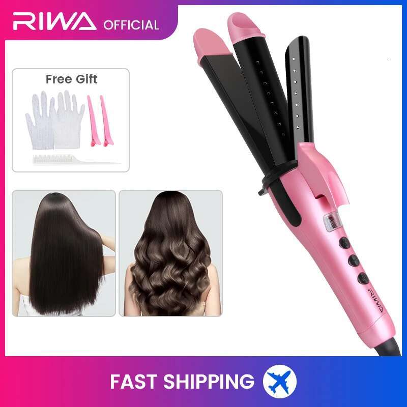 Professional curg 2 in 1 Straightener and Curler Portable curler Ceramic Hair Straighten iron 809I