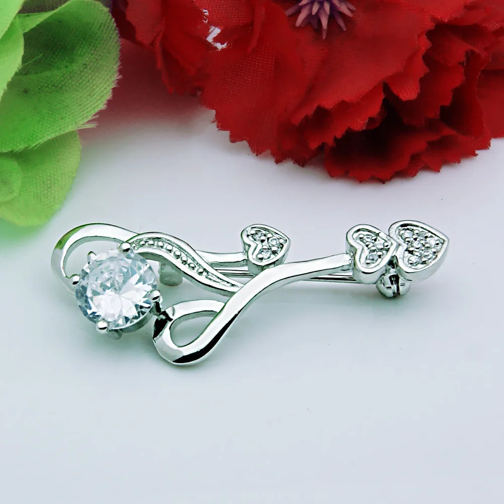 Elegant 925 Sterling Silver Brooch Pins For Women High Quality Charm Safe Pin Brooches Clothing Clip Badge Dress Jewelry 241230