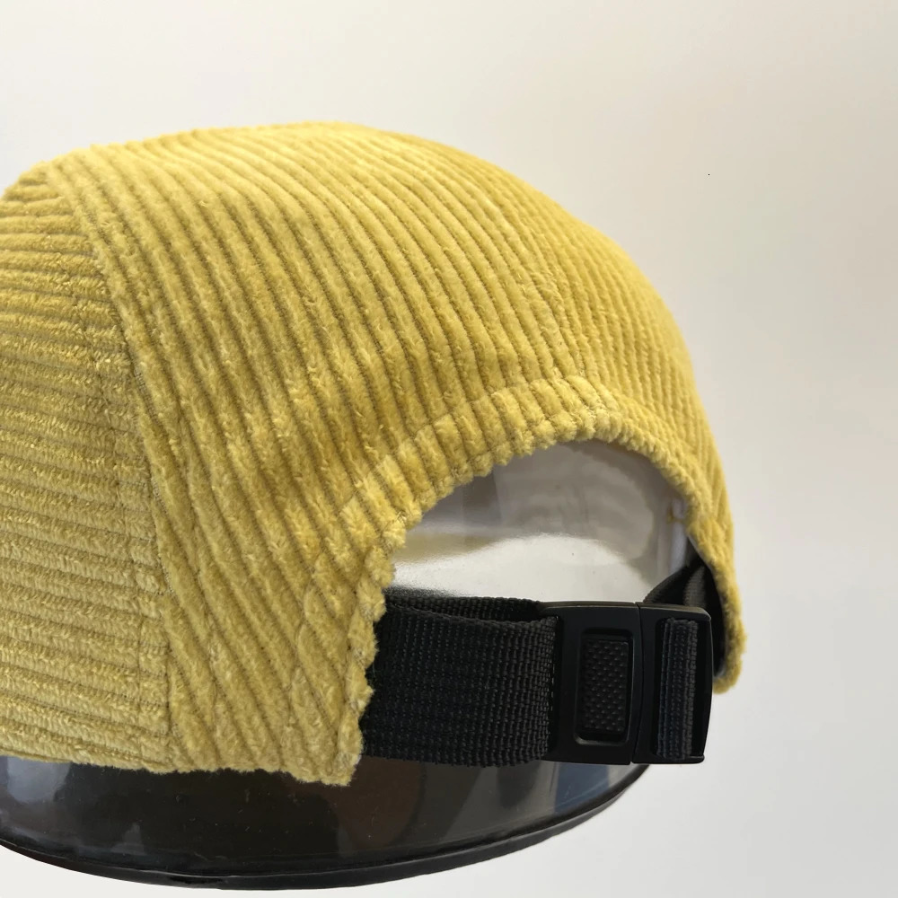 Corduroy 5 Panel Cap for Men Women Soft Cotton Unstructured Baseball Caps Plasticity Brim Comfortable Hat Outdoor 241218