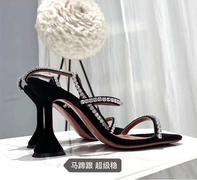 European And American Style Summer New Open Toe Sandals Thick Heel Rhie High Heels Net Red Women's Shoes