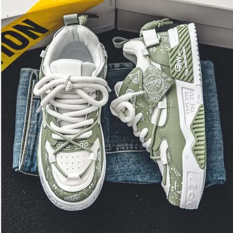 Men's Casual Platform Sneakers - Lace Up Vulcanized Shoes hot for Running, Walking & Everyday Wear