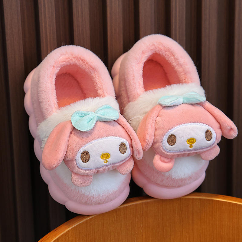 Toddler New Winter Cute Cartoon Non-slip Children's Plush Slippers Soft Sole Fluffy Kidsnest Kids Girls Youth Indoor Mule Warm Home Cotton Shoes  - view 8