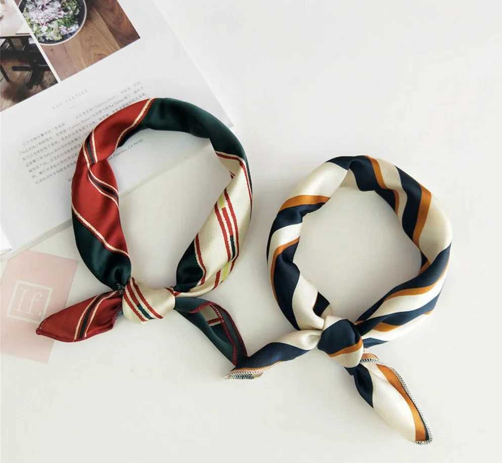 50 50 square scarf business party headband elegant small retro slim fit retro neck and neck silk satin scarf W250107
