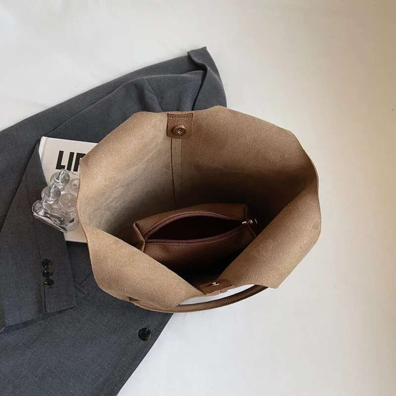 Ddmymarket 2 Pcs/set Big PU Leather Shoulder For Women 2024 Y2K Korean Fashion Trend Female Hobo Bag Lady Handbags With Purses