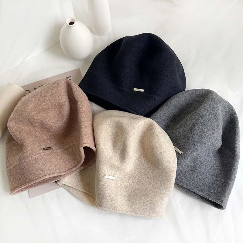 Simple Elegant Wool Cashmere Beret Autumn Winter Women Versatile Hat Bonnet Painter Caps Retail Wholesale 250106