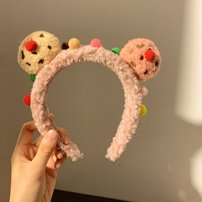 High head wide edge facial cleanser pressure hairpin sweet and fresh headband cute cartoon decoration hair accessory