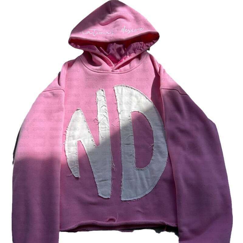 New Fashionable Loose Embroidered Letter Set Hoodie Men's and Women's Hooded Top