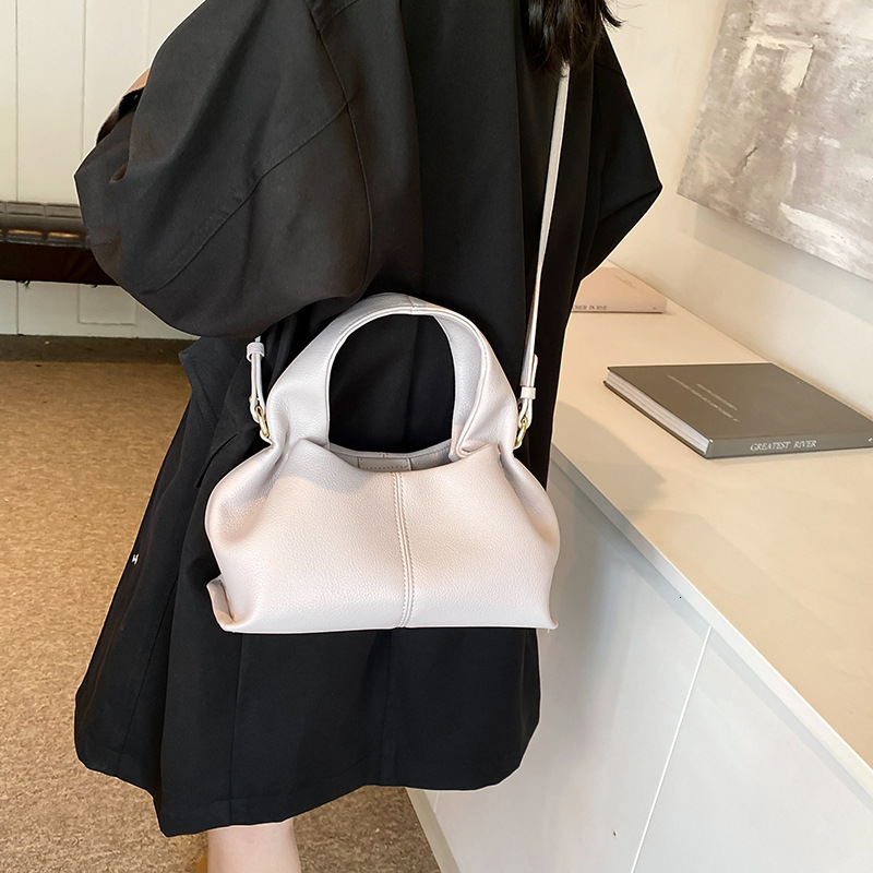 New ladies' cloud dumpling fashionable and popular, hand-held shoulder bag, niche design, pleated crossbody bag #40 swissmilitary