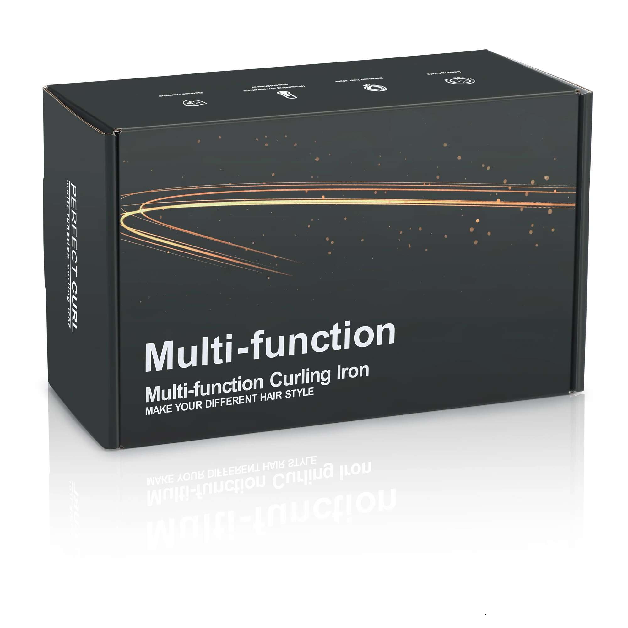 Long Iron Set, 5 in 1 Curg Wand Set with Ceramic Barrel for Long/Medium Hair, Include 2 Clips