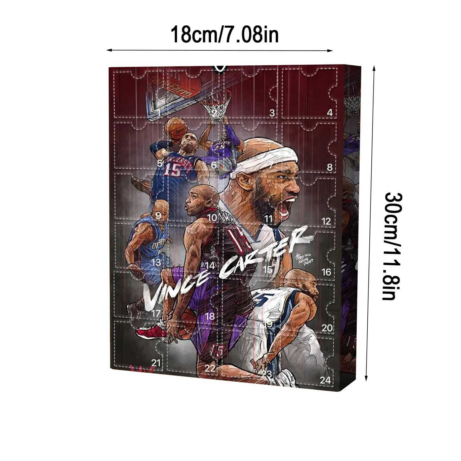 Christmas Doll Advent Calendar 24pcs 3D Basketball Player Figures Countdown Surprise Gift
