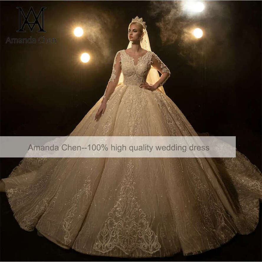 Long Sleeves Ball Gown Wedding Dress