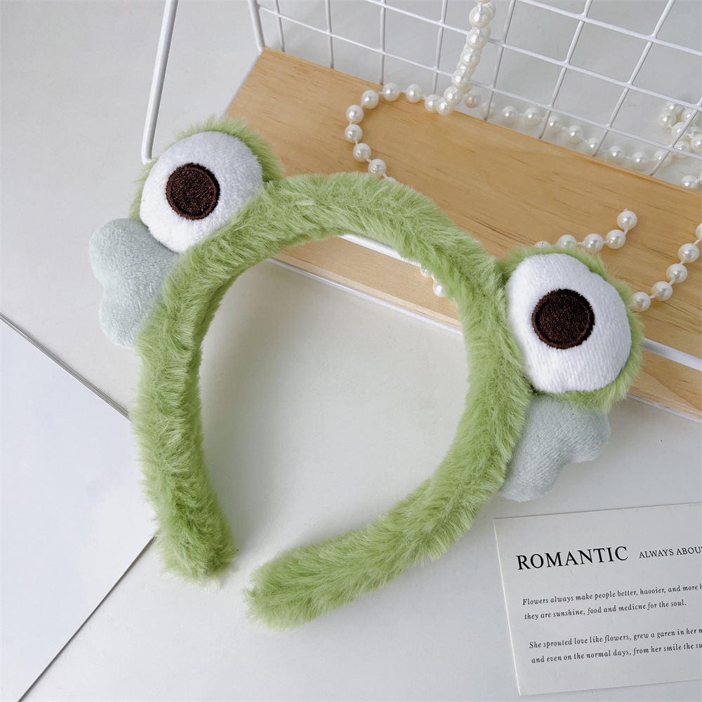 Adorable Green Frog Cartoon Hair Claw for Adults - Cute Animal Headband for Fall and Winter