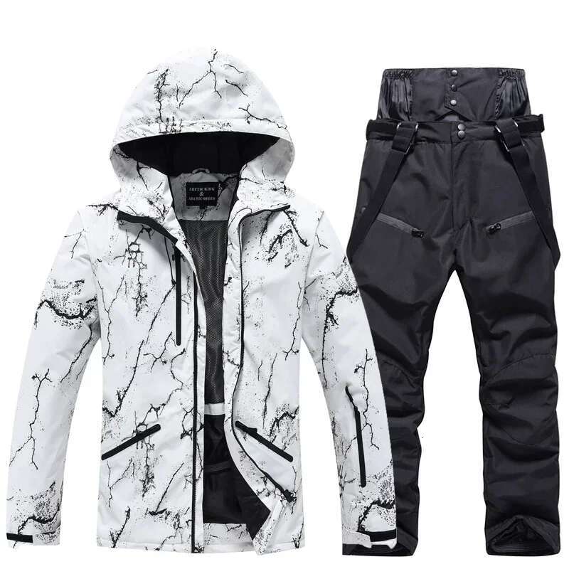 Winter Set Cold Snowboard Wear Men/Women Double Board Ski Suit Waterproof Windproof Outdoor Skiing Jacket/Pant