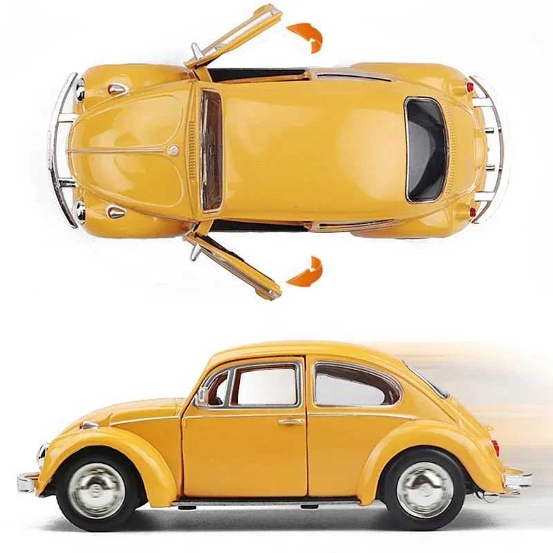 1 36 Mini 1967 Beetle ic Alloy Die Casting Metal Toy Car Model Silation Micro Scale F346 Free shipping
