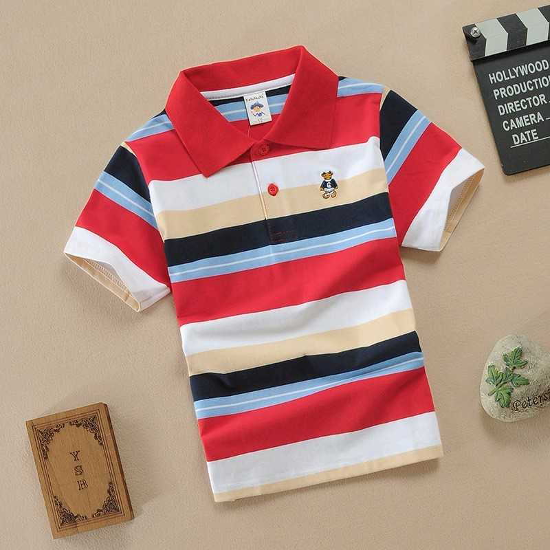 Polos Polos Mardi Gras Childrens Clothing 2024 Baby Boys Polo T-shirt Top Zipper Stripe Long Seven Girls Dress Childrens sisters Clothing WX5.29