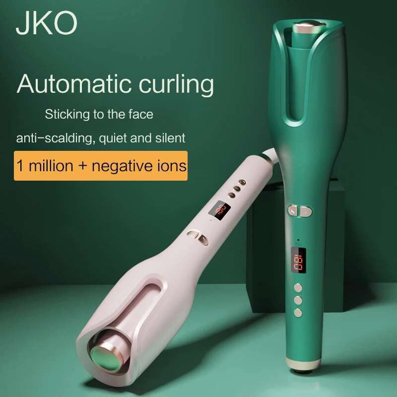 Portable iron LCD display high frequency barber shop special hair styg tools for home use rotary wave curg tongs