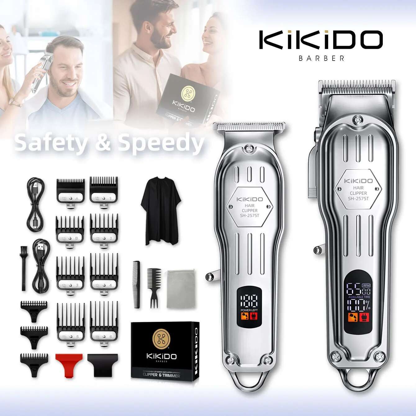 KIKIDO KK-2575 Home appliance Cordless Clippers Hair cutting hine men's hair clipper gifts for men