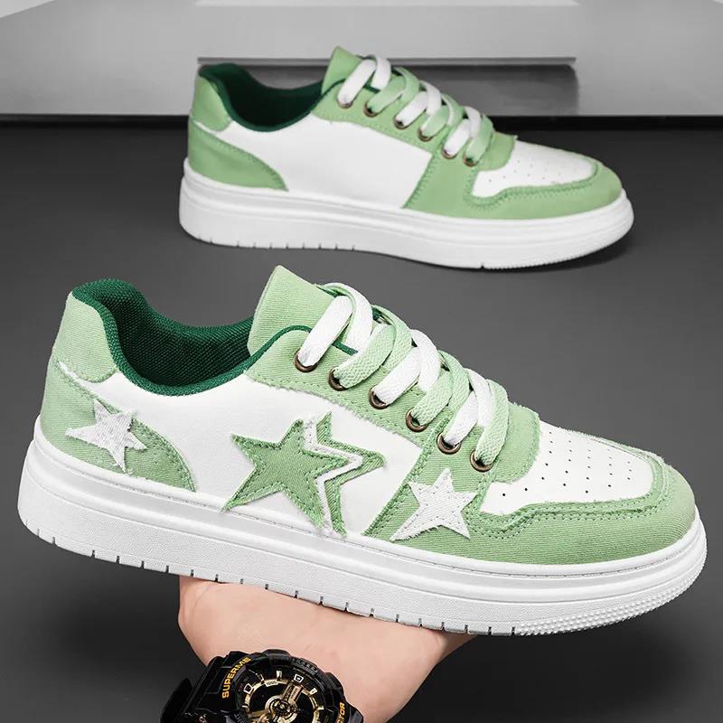 fashion designer shoes men trainers black green white blue grey star outdoor sports runner running shoe trainer sneakers 39-44 dh1102140405