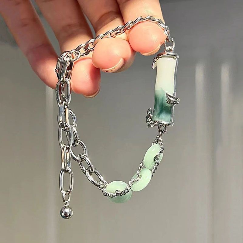 Opal-proof crystal female niche design bracelet diy stone daylight gathering Jinsha high-quality exquisite blessing pendant