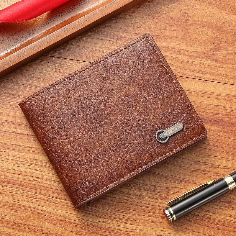 Free Shipping Fashion Mens Leather Blocking Mini Wallet Male Card Holder Small Zipper Coin Purse W9317 24092 Designer Bag Luxury Bag Tote Bag