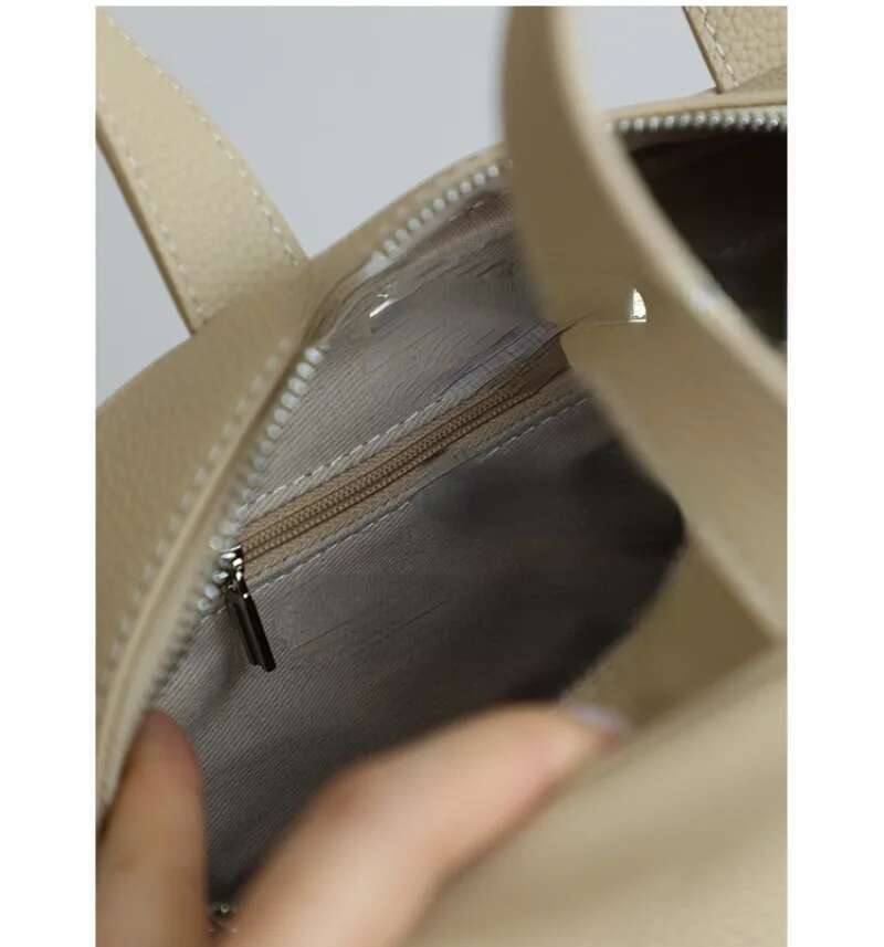 2025 New Genuine Leather Hand French Elegant Solid Popular Women Boston Bags Summer Office Lady Cowhide Handbag Bolsas