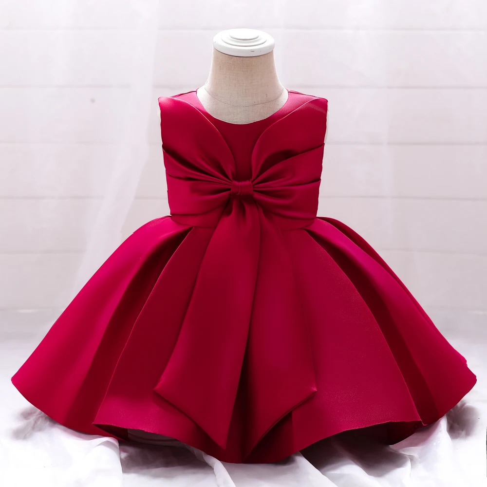Toddler Baby Girl Party Dresses Big Bow Infant Birthday Princess Dress For Girls Wedding Prom Gown Children Clothes 250107
