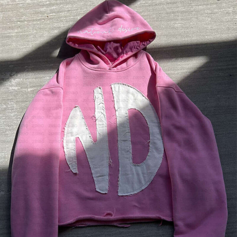 New Fashionable Loose Embroidered Letter Set Hoodie Men's and Women's Hooded Top