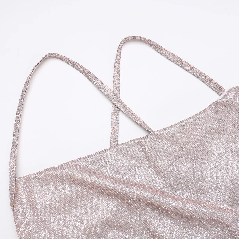 Sexy Solid Slip Suspenders Backless Dres 2024 Y2K Summer Elegant Slim Dress Strap Woman Evening Birthday Party 250103