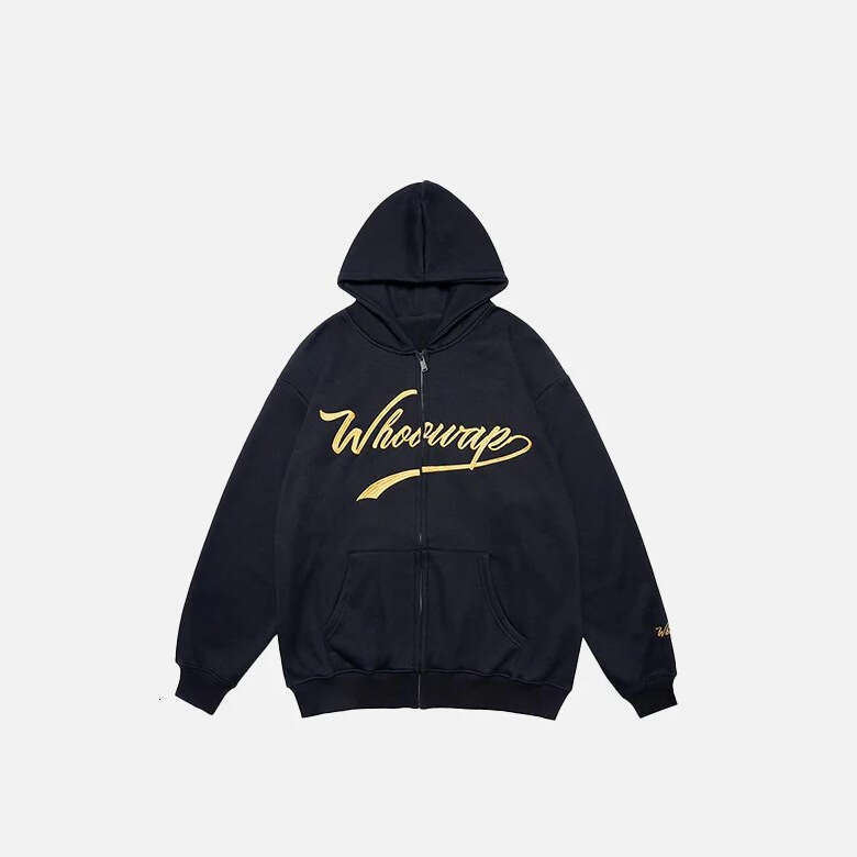 Fashionable American Letter Embroidered Loose Hooded for Casual Men and Women Same Style Couple Hoodie