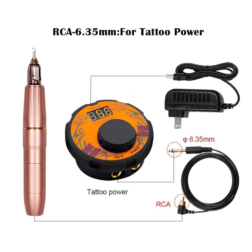 BMX Dual Use Pen with 2 head for Tattoo Art Permanent Makeup hine Kits Eyebrows Micrgmentation Device