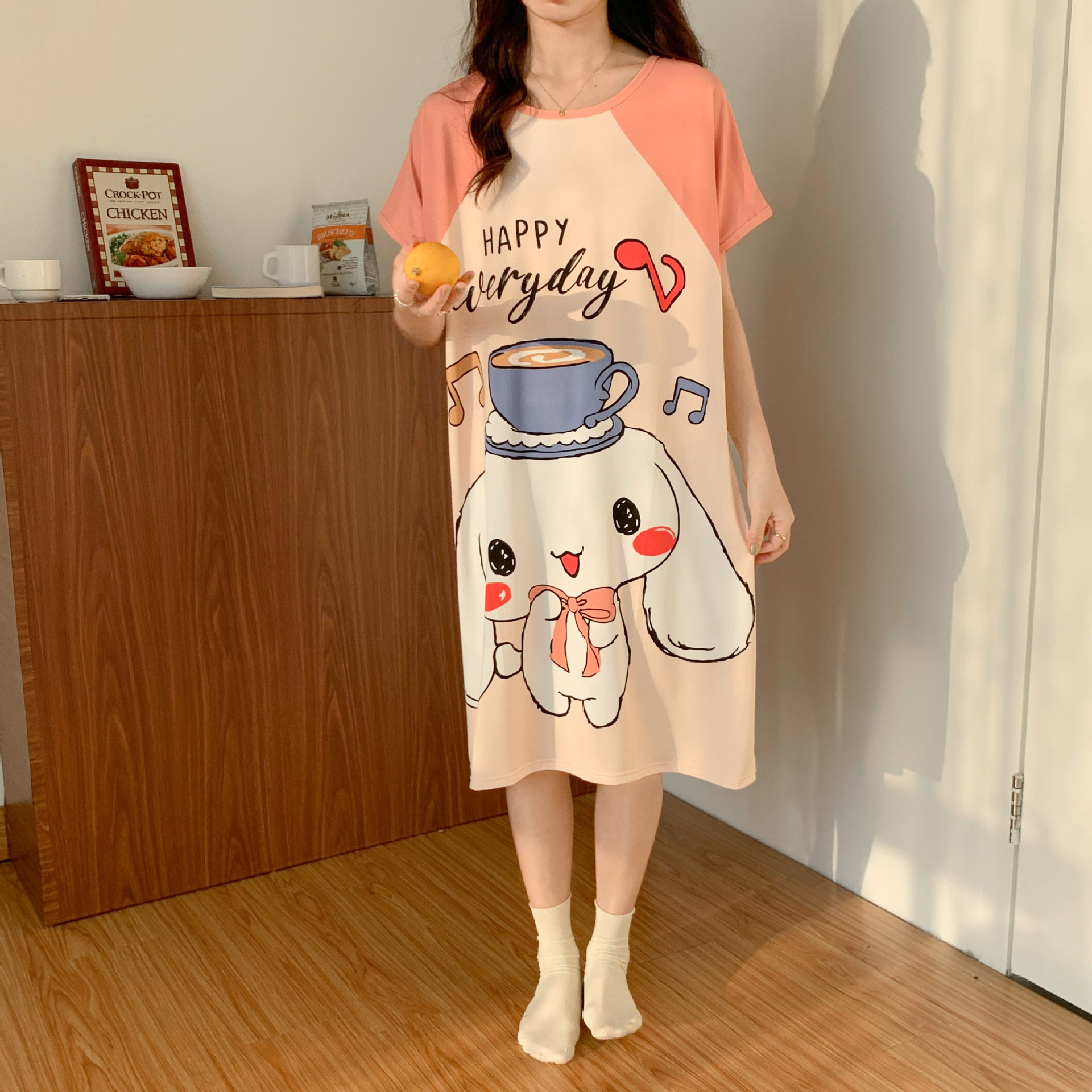 B873-New style ice silk pajamas for women spring and autumn high-end summer lace flower sleeves home clothes
