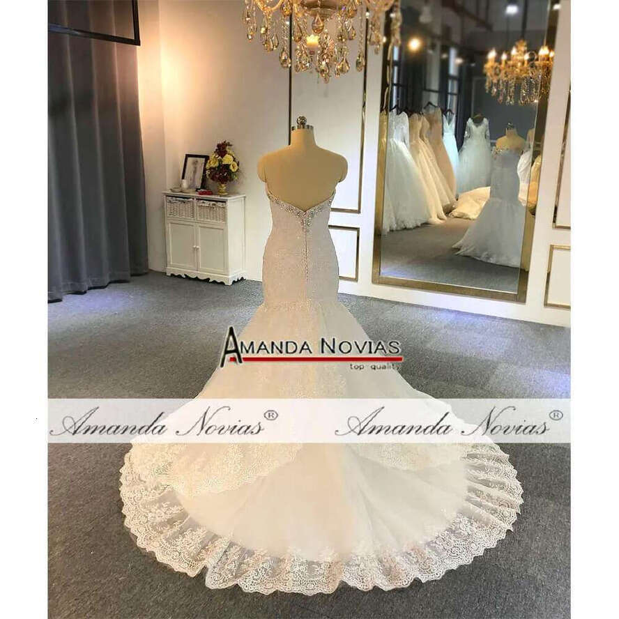 Strapless Lace Mermaid Wedding Dress Robe De Soiree Courte