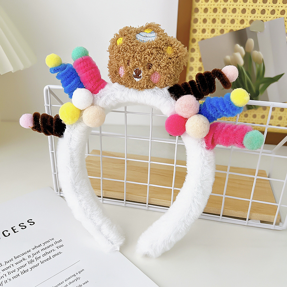 Creative Plush Monster Hair Ties - Cute & Kooky Fluffy Headbands for Autumn Winter