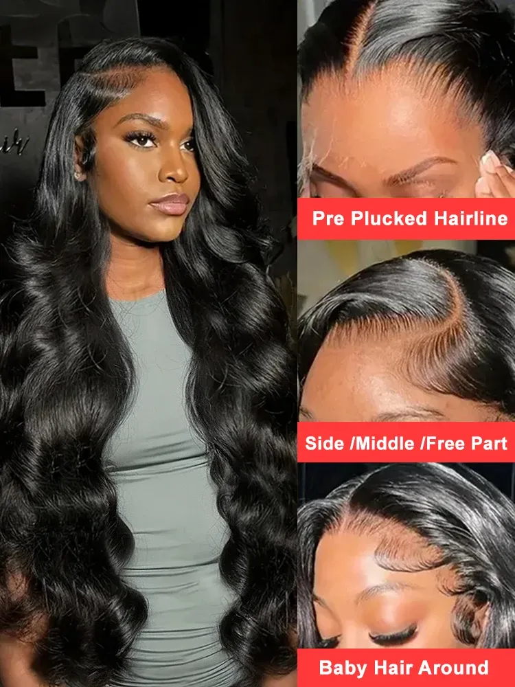 13x4Lace Front Deep Wave Synthetic Wig Black Dark Root High Quality 36Inch Long Natural Curly Wigs For Women Daily Use