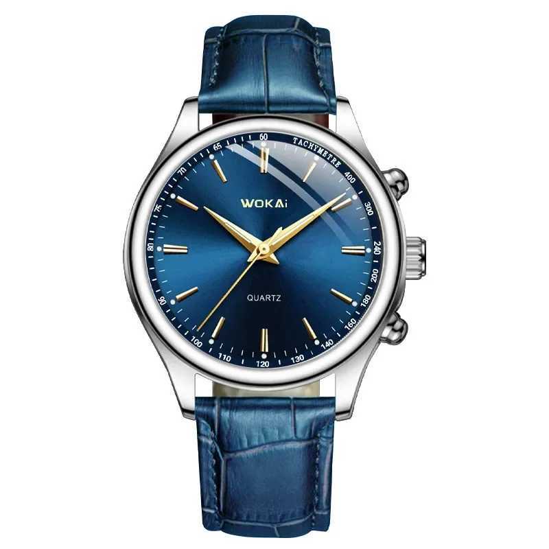 Fashion Male Clock Mens Casual Wristwatch Elegant Blue Quartz Leather Strap Watches Clock Gift Masculino Relogio Reloj HombreX250107