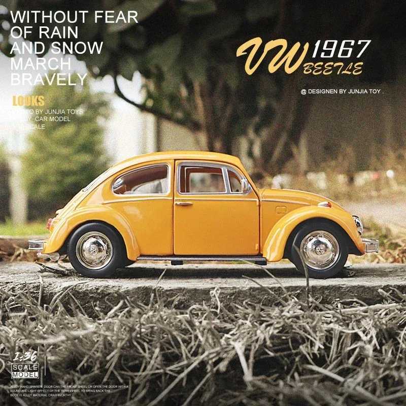 1 36 Mini 1967 Beetle ic Alloy Die Casting Metal Toy Car Model Silation Micro Scale F346 Free shipping