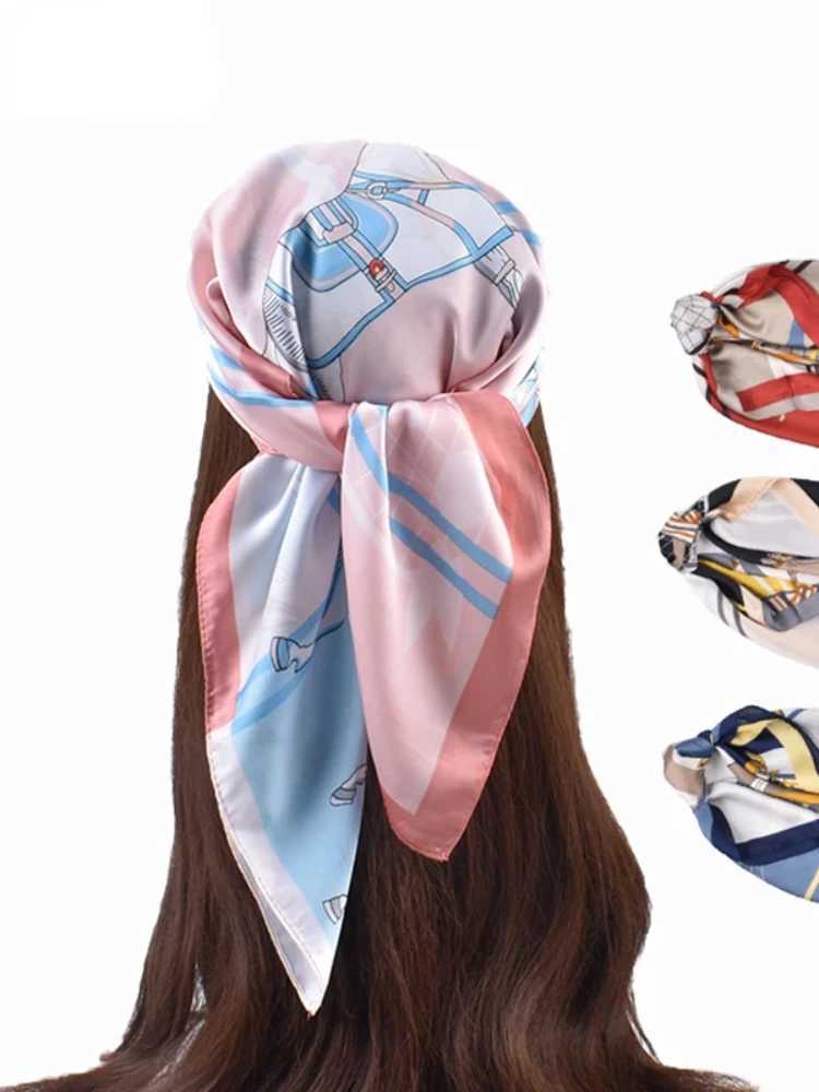 Horse Print Square Silk Scarf Womens Headscarf Poncho Womens Shawl Headscarf Elegant Founder 2023 New Headscarf W250107