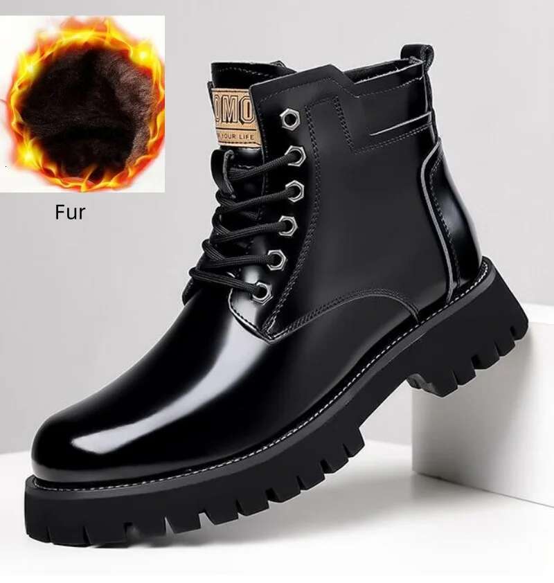 Ddmyoutdoor China Domestic Genuine Leather Motorcycle High Top Mens Casual Shoes Versatile Classics Male Ankle Boots Warm Winter Footwear