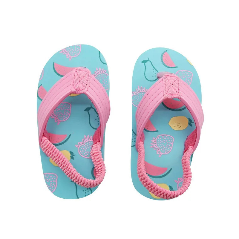 2024 Summer Kids Slippers Holiday Children Beach Shoes Girls Flip Flops Cute Sweet Slippers For Toddler 250106