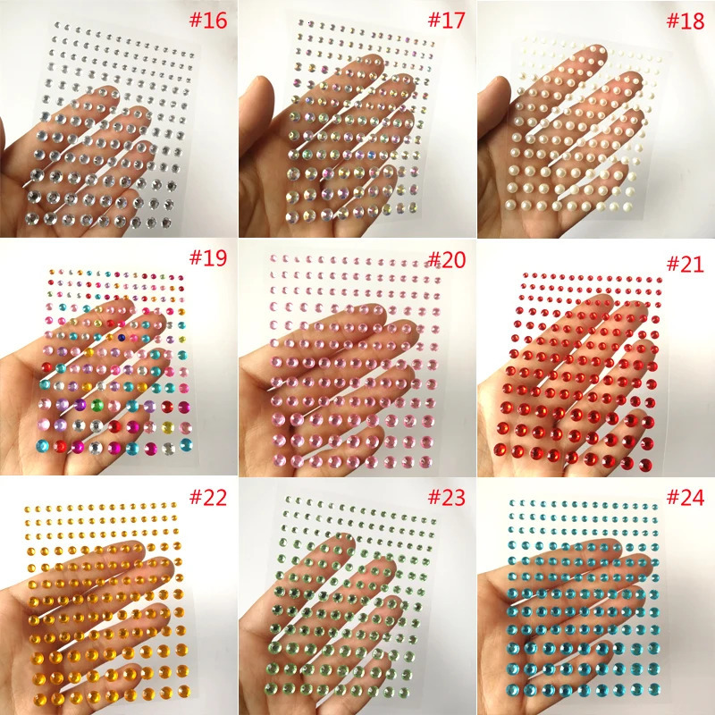Makeup Diamond Eyes Face Festival DIY Body Crystal Gems Tattoo Adhesive Nail Art Decoration Acrylic Eyeshadow Sticker 241230