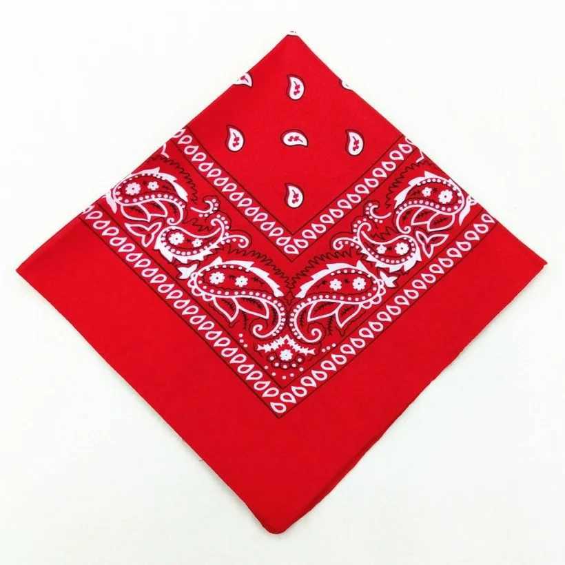 Unisex mens cotton bandana hair denim mens cycling sports headband wrist hair clip single-sided headband scarf paisley W250107