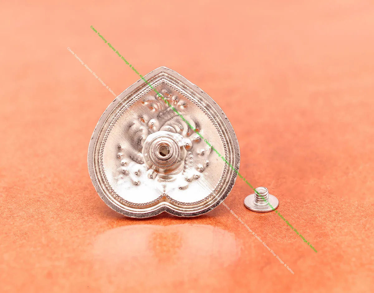 10Pcs Western Silver Black Love Heart Floral Rope Side Engraved Leathercraft Belt Headstall Horse Saddle Tack Conchos Screwback 241230