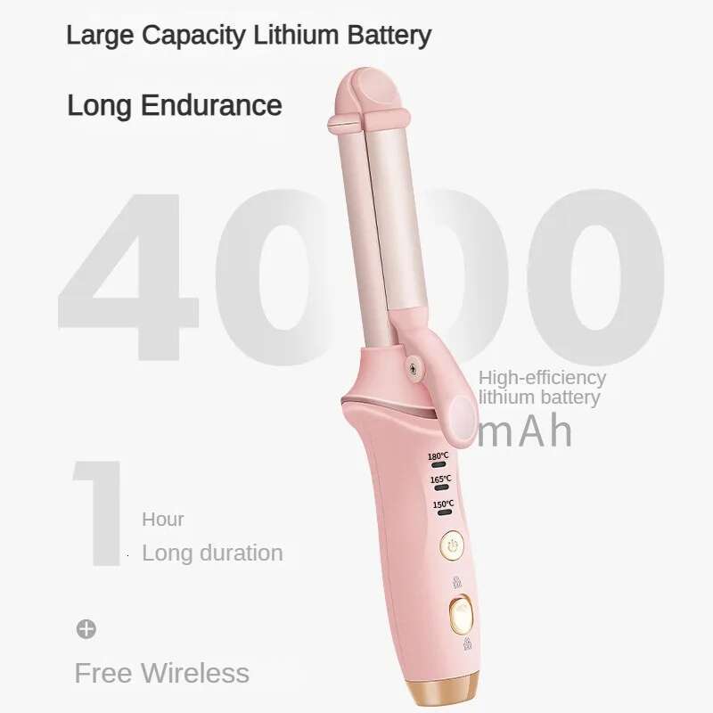 Curg Iron Wand Straight Dual Purpose Wireless Rechargeable 3-speed Temperature Bangs Curl Straightening Board Clipboard