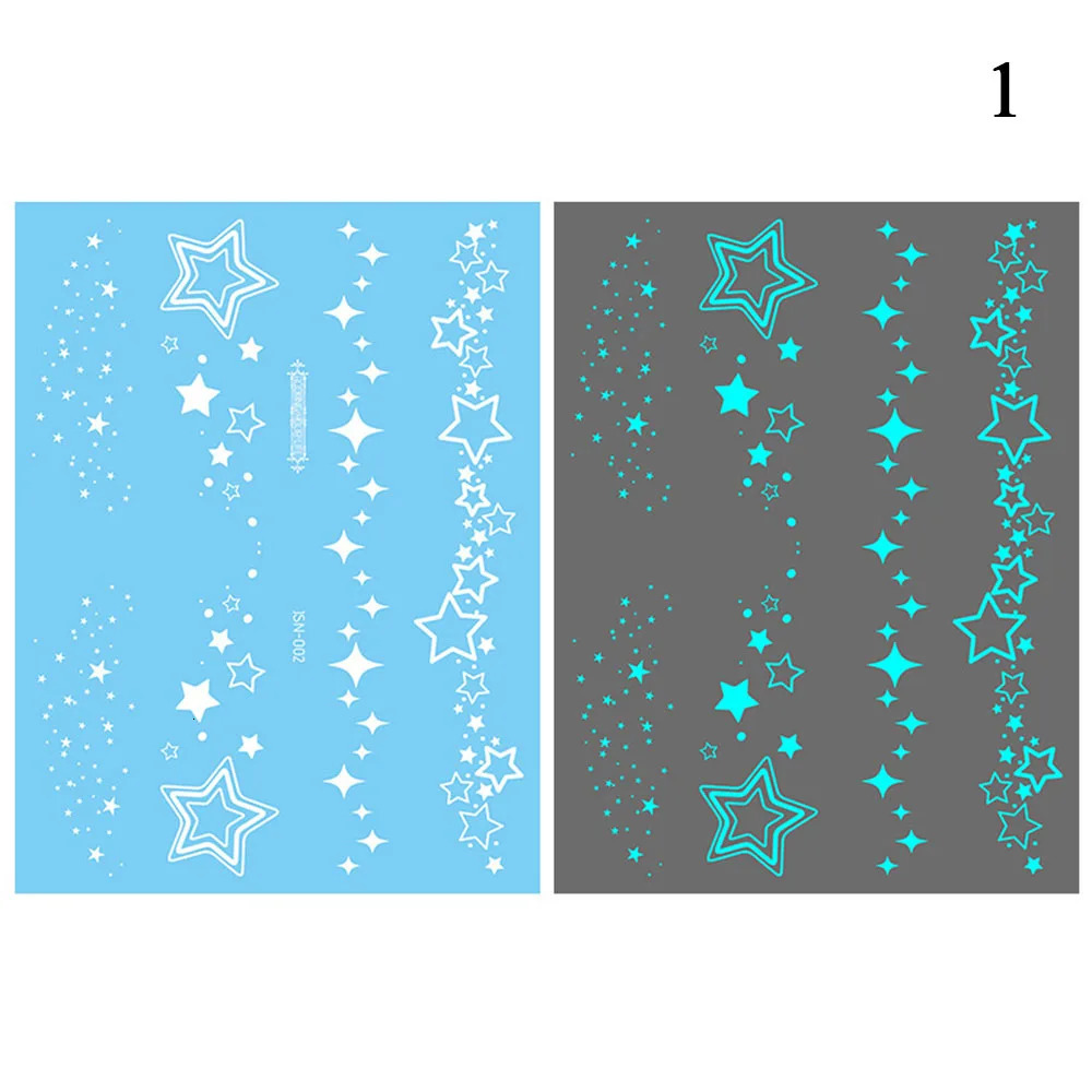 Luminous Butterfly Tattoo Stickers Waterproof Body Art Flower Tattoos Clavicle Beautiful For Kid 241230