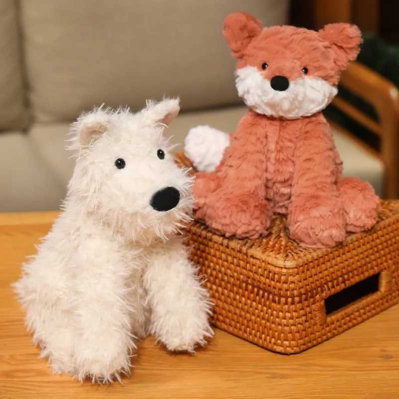West Highland Dog Wave Fox Animal Series Doll Jelly Cat Holiday Gift Cute Plush Toys for Children and Girls W250107