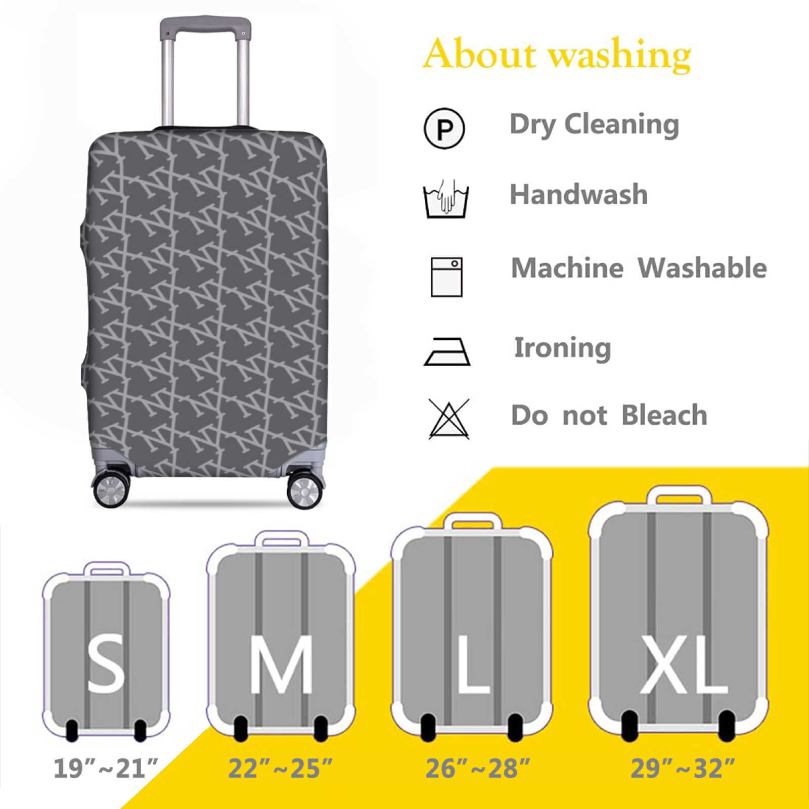 Luggage Cover Luggage Protective Cover Pattern Printed For 19 To 32 Inch Fashion Suitcase Elastic Dust Bags Case Travel Accessories