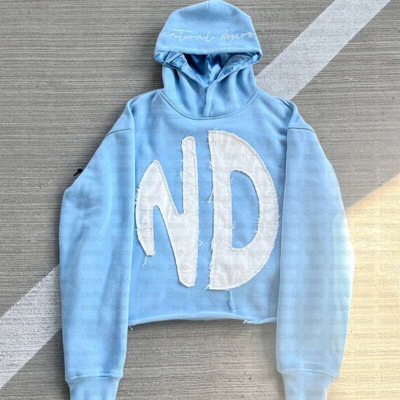 New Fashionable Loose Embroidered Letter Set Hoodie Men's and Women's Hooded Top