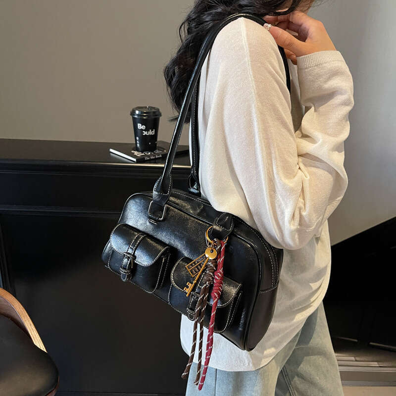 Korean Niche Bowg Pillow Bag, Large Capacity Boston One Shoulder Hand-Held Armpit