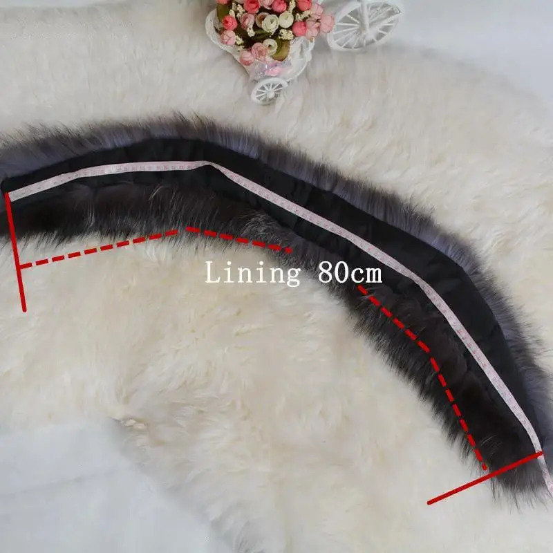 100% Genuine Natural fashion Fur Collar Silver Fox Fur Warm Fashion Scarf Lady Genuine Female Neck Cap Fox Fur Collar 250106