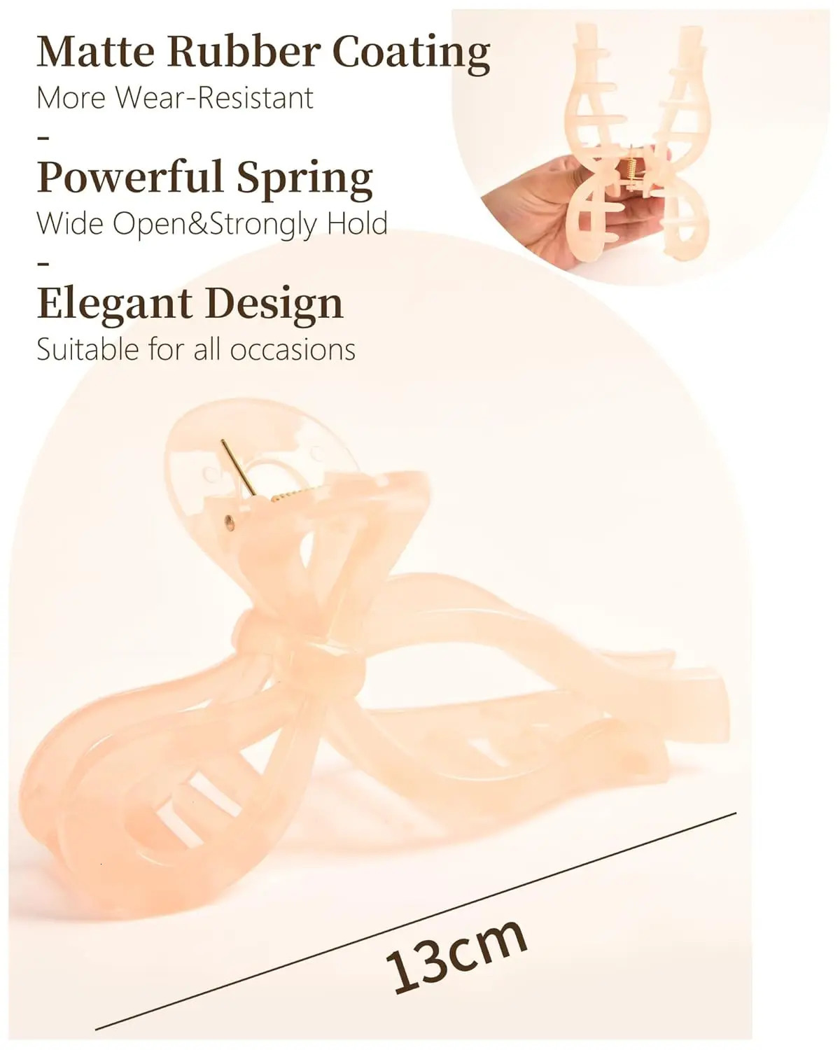 2 Pcs Elegant Bow Hair Claw Clips Stylish Large Hair Clips for Thin and Thick Hair Holiday Gift for Teen Girls | Chic Hair Sty 250103